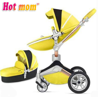 Hot Mom 360 2019 stroller 2 in 1 high landscape can sit or lie pneumatic wheels portable stroller baby trolley free shipping eco
