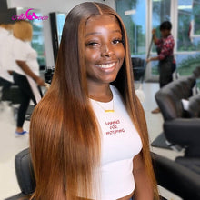 Ali Coco #4/30 Highlight Colored Human Hair Wigs Pre Plucked Lace Front Human Hair Wigs Ombre Remy Frontal Wig For Black Women