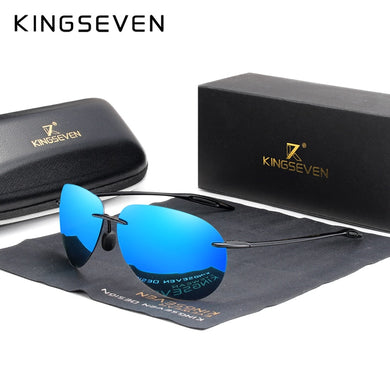 KINGSEVEN 2020 Ultralight TR90 Rimless Sunglasses Men High Quality Frameless Sun Glasses For Women Oculos Feminino