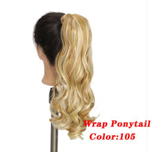 AOSI Straight Clip In Hair Tail False Hair 24" Ponytail Hairpiece With Hairpins Synthetic Pony Tail Hair Extensions For Women