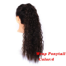 AOSI Straight Clip In Hair Tail False Hair 24" Ponytail Hairpiece With Hairpins Synthetic Pony Tail Hair Extensions For Women