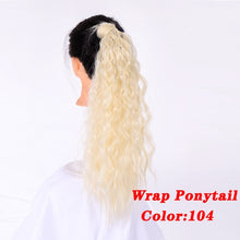 AOSI Straight Clip In Hair Tail False Hair 24" Ponytail Hairpiece With Hairpins Synthetic Pony Tail Hair Extensions For Women