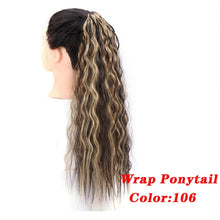 AOSI Straight Clip In Hair Tail False Hair 24" Ponytail Hairpiece With Hairpins Synthetic Pony Tail Hair Extensions For Women