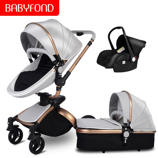 Baby stroller 3 in 1 with car safety store seat bassinet