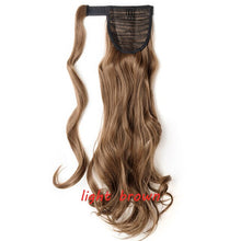 s-noilite 23" Long Curly Clip In Hair Tail False Hair Ponytail Hairpiece With Hairpins Synthetic Hair Pony Tail Hair Extension