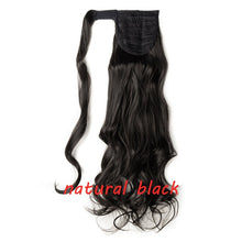 s-noilite 23" Long Curly Clip In Hair Tail False Hair Ponytail Hairpiece With Hairpins Synthetic Hair Pony Tail Hair Extension
