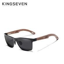 KINGSEVEN Brand New Design Aluminum+Walnut Wooden Handmade Sunglasses Men Polarized Eyewear Accessories Sun Glasses For Women