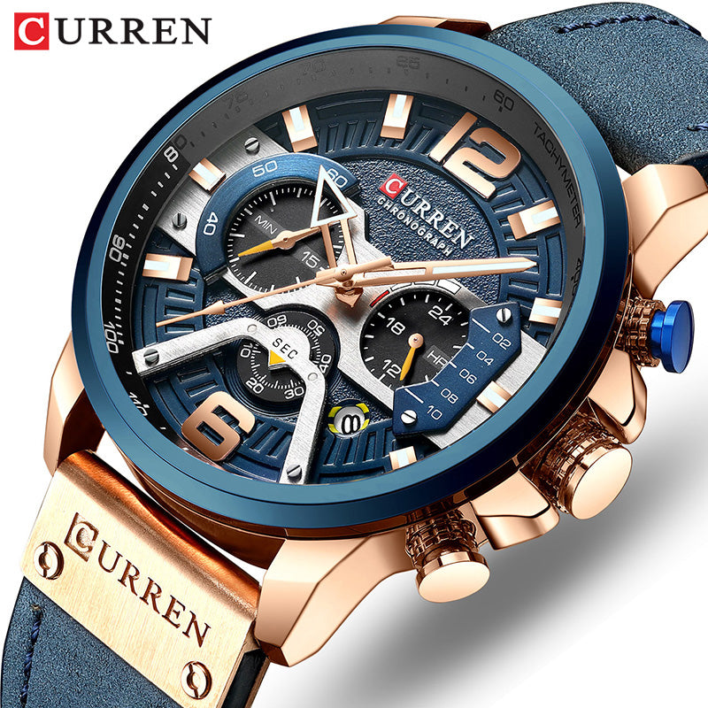 CURREN Luxury Brand Men Analog Leather Sports Watches Men s Army