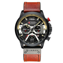 CURREN Luxury Brand Men Analog Leather Sports Watches Men's Army Military Watch Male Date Quartz Clock Relogio Masculino 2019