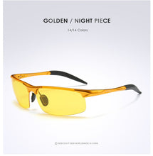 AORON Driving Polaroid Sun Glasses Aluminum Frame Sports Sunglasses Men Polarized Driver Retro UV400 Anti-glare Goggles