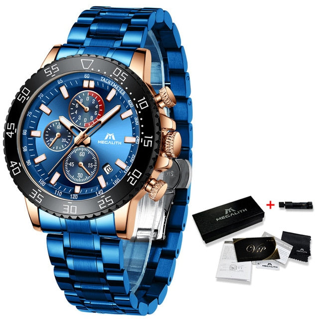 Men's waterproof clearance analog watch