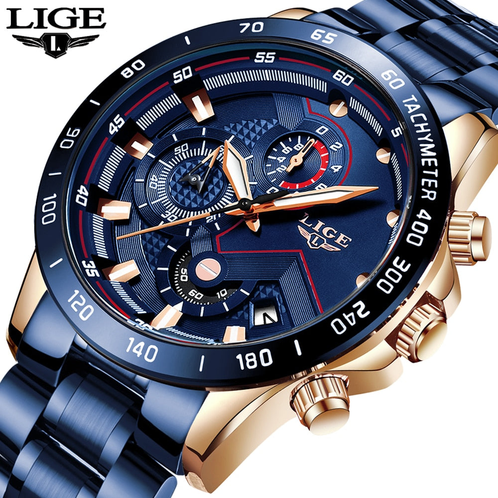 Lige fashion cheap mens watches