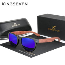 KINGSEVEN New Black Walnut Sunglasses Wood Polarized Men Sun Glasses Men UV400 Protection Eyewear Wooden Original Accessorie
