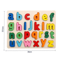 Kids 3D Wooden Puzzles Toys Alphabet Number Puzzle Baby Colorful Letter Digital Geometric Montessori Educational Toy