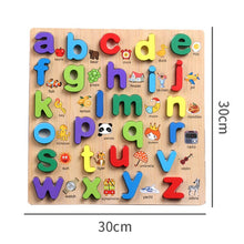 Kids 3D Wooden Puzzles Toys Alphabet Number Puzzle Baby Colorful Letter Digital Geometric Montessori Educational Toy