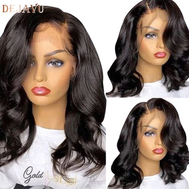 Dejavu Body Wave Lace Front Human Hair Wigs Remy Peruvian Hair Body Wave Wig 130 Density 13X4 Lace Front Wigs For Black Women