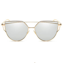 ZUCZUG Sunglasses Women Luxury Cat eye Brand Design Mirror Flat Rose Gold Vintage Cateye Fashion sun glasses lady Eyewear