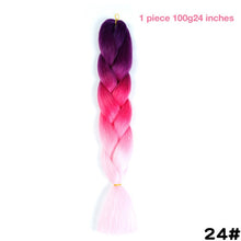 MANWEI 100g 24 Inch Synthetic Braiding Ombre Color Synthetic Hair Extension Crochet Twist Jumbo Braiding Kanekalon Hair