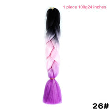 MANWEI 100g 24 Inch Synthetic Braiding Ombre Color Synthetic Hair Extension Crochet Twist Jumbo Braiding Kanekalon Hair
