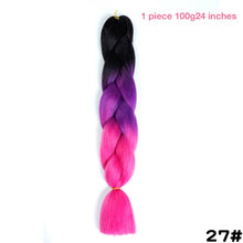MANWEI 100g 24 Inch Synthetic Braiding Ombre Color Synthetic Hair Extension Crochet Twist Jumbo Braiding Kanekalon Hair