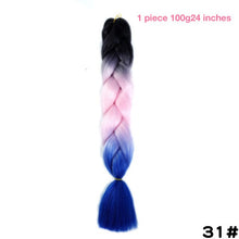 MANWEI 100g 24 Inch Synthetic Braiding Ombre Color Synthetic Hair Extension Crochet Twist Jumbo Braiding Kanekalon Hair