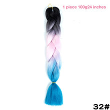 MANWEI 100g 24 Inch Synthetic Braiding Ombre Color Synthetic Hair Extension Crochet Twist Jumbo Braiding Kanekalon Hair