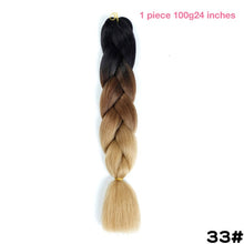 MANWEI 100g 24 Inch Synthetic Braiding Ombre Color Synthetic Hair Extension Crochet Twist Jumbo Braiding Kanekalon Hair