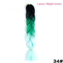 MANWEI 100g 24 Inch Synthetic Braiding Ombre Color Synthetic Hair Extension Crochet Twist Jumbo Braiding Kanekalon Hair