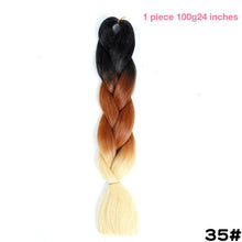 MANWEI 100g 24 Inch Synthetic Braiding Ombre Color Synthetic Hair Extension Crochet Twist Jumbo Braiding Kanekalon Hair