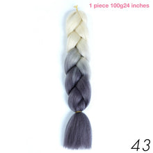 MANWEI 100g 24 Inch Synthetic Braiding Ombre Color Synthetic Hair Extension Crochet Twist Jumbo Braiding Kanekalon Hair