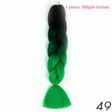 MANWEI 100g 24 Inch Synthetic Braiding Ombre Color Synthetic Hair Extension Crochet Twist Jumbo Braiding Kanekalon Hair