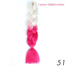 MANWEI 100g 24 Inch Synthetic Braiding Ombre Color Synthetic Hair Extension Crochet Twist Jumbo Braiding Kanekalon Hair