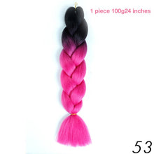 MANWEI 100g 24 Inch Synthetic Braiding Ombre Color Synthetic Hair Extension Crochet Twist Jumbo Braiding Kanekalon Hair