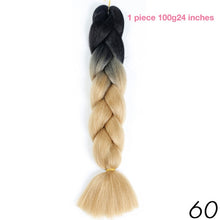 MANWEI 100g 24 Inch Synthetic Braiding Ombre Color Synthetic Hair Extension Crochet Twist Jumbo Braiding Kanekalon Hair