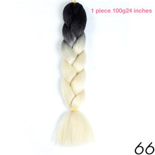 MANWEI 100g 24 Inch Synthetic Braiding Ombre Color Synthetic Hair Extension Crochet Twist Jumbo Braiding Kanekalon Hair