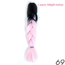 MANWEI 100g 24 Inch Synthetic Braiding Ombre Color Synthetic Hair Extension Crochet Twist Jumbo Braiding Kanekalon Hair