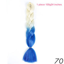 MANWEI 100g 24 Inch Synthetic Braiding Ombre Color Synthetic Hair Extension Crochet Twist Jumbo Braiding Kanekalon Hair
