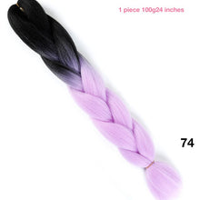MANWEI 100g 24 Inch Synthetic Braiding Ombre Color Synthetic Hair Extension Crochet Twist Jumbo Braiding Kanekalon Hair
