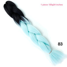MANWEI 100g 24 Inch Synthetic Braiding Ombre Color Synthetic Hair Extension Crochet Twist Jumbo Braiding Kanekalon Hair