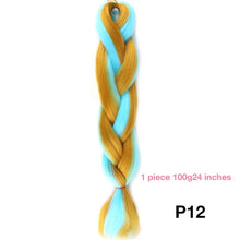 MANWEI 100g 24 Inch Synthetic Braiding Ombre Color Synthetic Hair Extension Crochet Twist Jumbo Braiding Kanekalon Hair