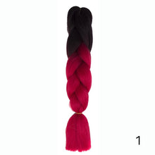 Synthetic hair Braids Kanekalon Ombre Braiding Hair Extension Box Braid Hair Pink Purple Yellow Golden Colors Crochet braids