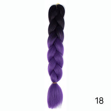 Synthetic hair Braids Kanekalon Ombre Braiding Hair Extension Box Braid Hair Pink Purple Yellow Golden Colors Crochet braids