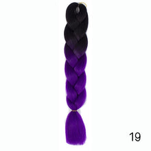 Synthetic hair Braids Kanekalon Ombre Braiding Hair Extension Box Braid Hair Pink Purple Yellow Golden Colors Crochet braids