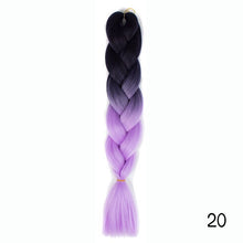 Synthetic hair Braids Kanekalon Ombre Braiding Hair Extension Box Braid Hair Pink Purple Yellow Golden Colors Crochet braids