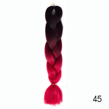 Synthetic hair Braids Kanekalon Ombre Braiding Hair Extension Box Braid Hair Pink Purple Yellow Golden Colors Crochet braids