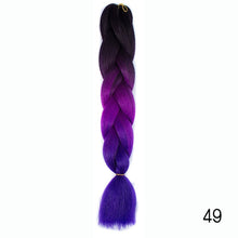 Synthetic hair Braids Kanekalon Ombre Braiding Hair Extension Box Braid Hair Pink Purple Yellow Golden Colors Crochet braids