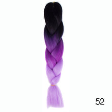 Synthetic hair Braids Kanekalon Ombre Braiding Hair Extension Box Braid Hair Pink Purple Yellow Golden Colors Crochet braids