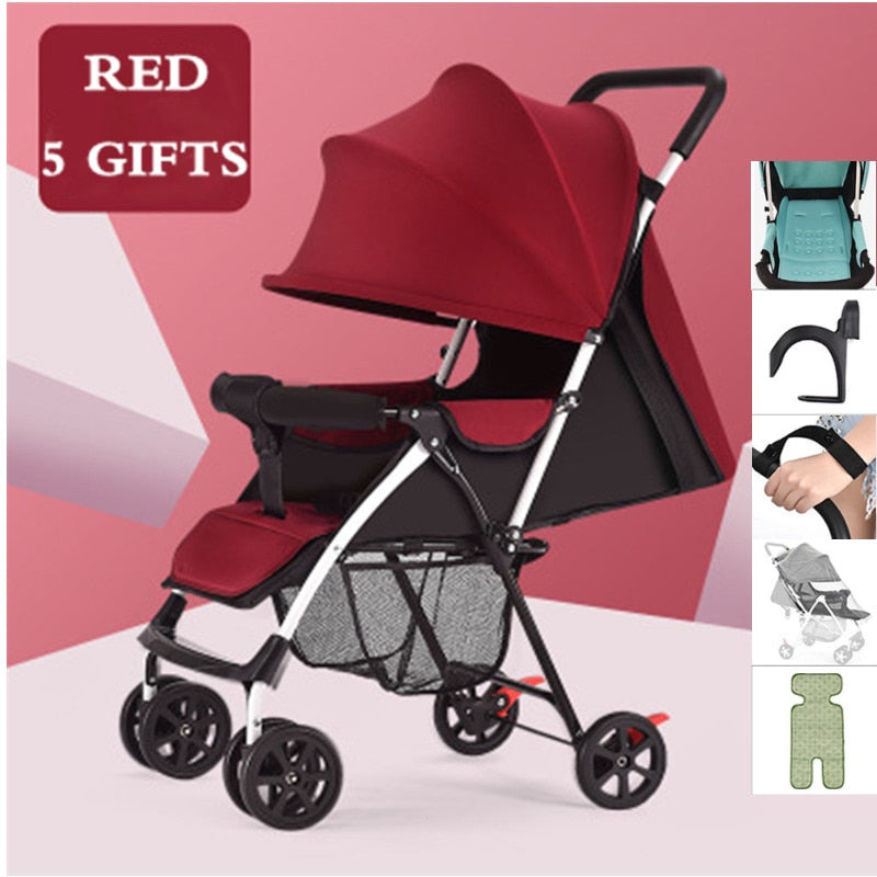 Ultra Low Price 3.5KG Baby Stroller Lightweight and Convenient Foldable for Four Season and Summer Baby Carriage with 5 Gifts