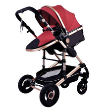 Luxury Multifunctional 3 in 1 Baby Stroller Portable High Landscape Gold Black Baby Carriage Folding Newborn Carrinho De Bebe