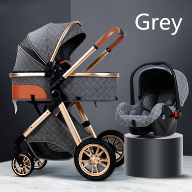 Multi-functional 2 in 1 Baby Stroller High landscape Can Sit Reclining Light Folding Two-way Eggshell design Baby Stroller
